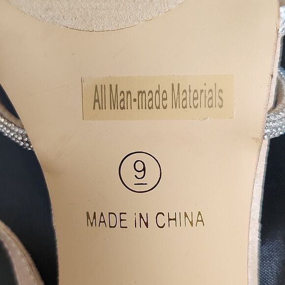 BRAND NEW GLAZE WOMEN’S BLOCK-HEEL RHINESTONES CRISS-CROSS STRAP SANDAL - Picture 16 of 16